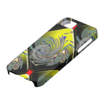 Tejas espirales amarillas iPhone 5 Case-Mate fundas