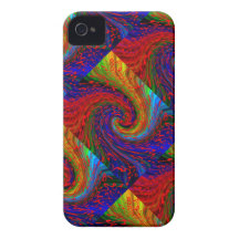 Tejas espirales del arco iris iPhone 4 Case-Mate coberturas