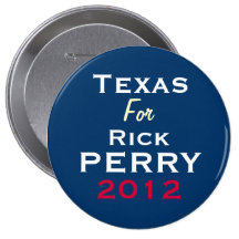 Tejas para el botón de la campaña de Rick Perry 20