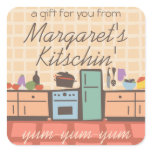 Teje la cocina que cocina la etiqueta del regalo d pegatinas