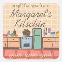 Teje la cocina que cocina la etiqueta del regalo d
