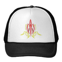 Tela a rayas gorras