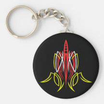 Tela a rayas llaveros personalizados