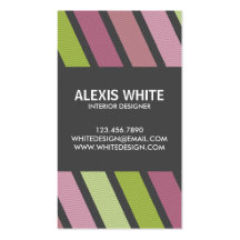 Tela a rayas retra - estilo 2 tarjeta de visita