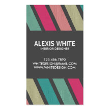 Tela a rayas retra - estilo 6 tarjetas personales