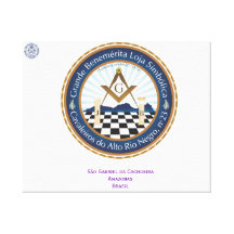 Tela com Logotipo Freemason CARN Impressão Em Canvas