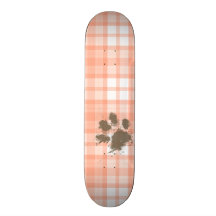 Tela escocesa anaranjada linda; Perro divertido Patinetas Personalizadas
