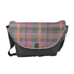 Tela escocesa colorida bolsa de mensajeria 