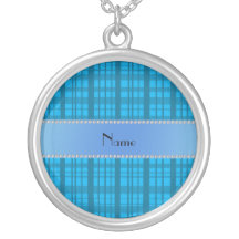 Tela escocesa conocida personalizada del azul de c colgantes
