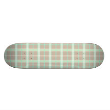 Tela escocesa de color topo y de Seafoam Patines Personalizados