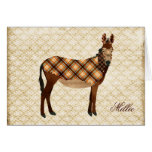 Tela escocesa Notecard personalizado burro Tarjeta