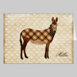Tela escocesa Notecard personalizado burro tarjetas