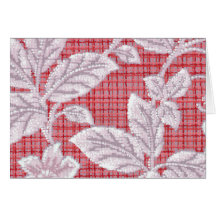 Tela escocesa roja con el papel pintado del vintag tarjetas