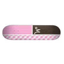 Tela escocesa rosada; A cuadros Patines Personalizados