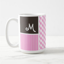 Tela escocesa rosada; A cuadros Taza