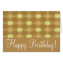 Tela escocesa "tarjeta de Brown de cumpleaños "