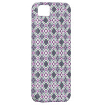 Tela geométrica moderna gris y púrpura del modelo iPhone 5 carcasas
