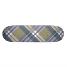 Telas escocesas, controles y tartanes en gris verd patines personalizados
