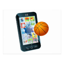 Teléfono celular de la bola del baloncesto postal