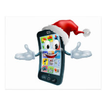 Teléfono celular de las felices Navidad Postal