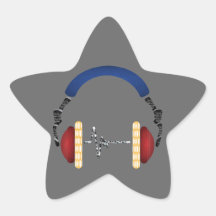 Teléfono de la cabeza de la fascinación de la músi colcomanias forma de estrella