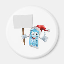 Teléfono móvil de la muestra del navidad imán para frigorifico