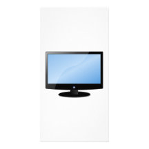 Televisión de la pantalla plana tarjetas fotograficas 