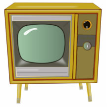 Televisión del vintage escultura fotográfica
