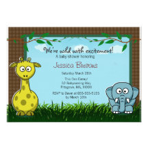 Tema animal Inviation de la selva Comunicados Personalizados