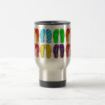 Tema colorido del verano de los zapatos de los fli taza de café