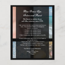 Tema de lujo azul y negro del balneario tarjetas publicitarias