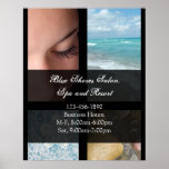 Tema de lujo azul y negro del balneario poster