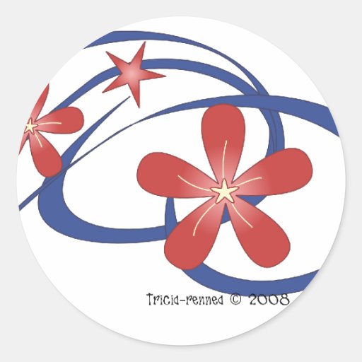 Tema tropical el 4 de julio etiqueta