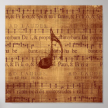 Temblor/nota musical posters