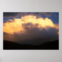 Tempestad de truenos sobre el valle Yellowstone de Posters