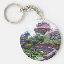 Templo asiático del Taoist Llavero