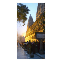 Templo budista Bodh Gaya la India de Mahabodhi Tarjetas Fotograficas