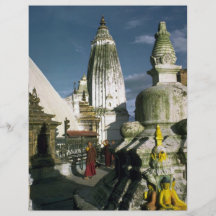Templo budista en Katmandu, Nepal Flyer Personalizado