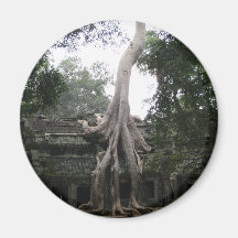 Templo camboyano en la selva iman de frigorífico