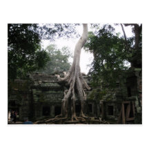 Templo camboyano en la selva tarjeta postal