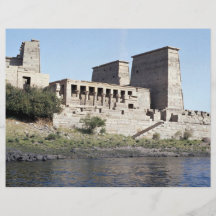 Templo de Philae desierto superior de Asuán, Egipt Tarjetas Informativas