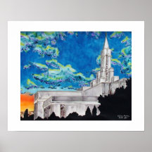 Templo generoso de LDS Poster