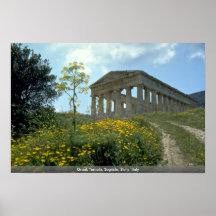 Templo griego, Segesta, Sicilia, Italia Posters