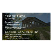 Templo griego, Segesta, Sicilia, Italia Tarjeta De Visita