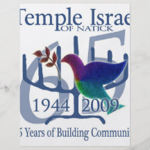 Templo Israel de Natick 65 años Tarjeta Publicitaria