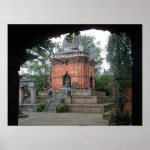 Templo ocultado Katmandu Poster