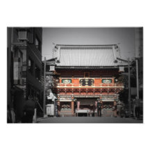 Templo viejo Tokio del templo Impresión Fotográfica
