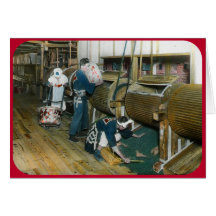 Tender el té teclea (circa 1902) tarjeta