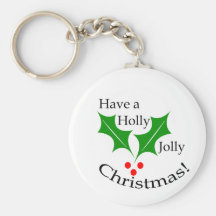 ¡Tenga navidad alegre de un acebo! Llavero Personalizado