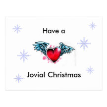 "Tenga postal de navidad jovial"